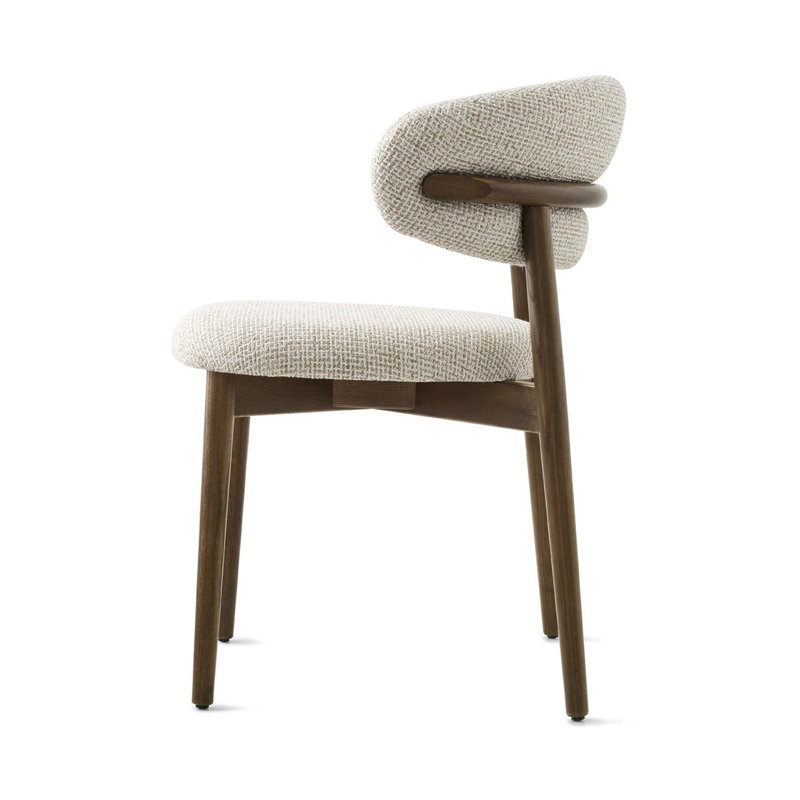 Oleandro Upholstered Chair, Smoke, Bouclé Hemp