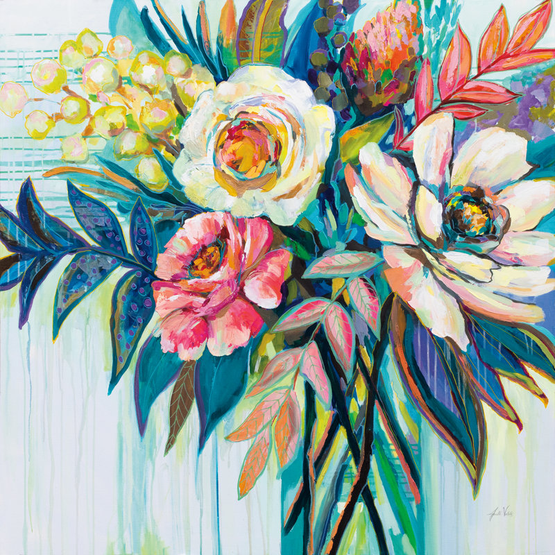 First Date by Jeanette Vertentes - Wrapped Canvas Painting, 91cm H x 91cm W