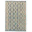 Tapis bleu nouvel âge en laine 5 pi 8 po x 7 pi 8 po Klingbeill