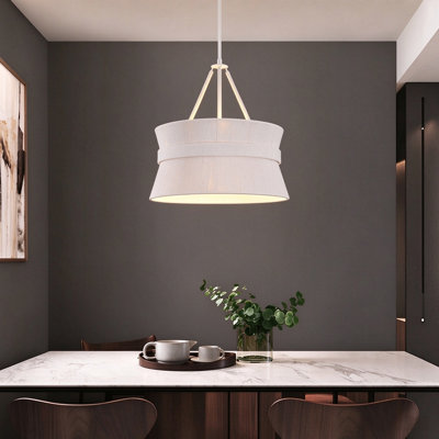 4-Light 19.7” Hand Woven Rattan Chandelier Coastal Boho Pendant Light for Dining Living Room
