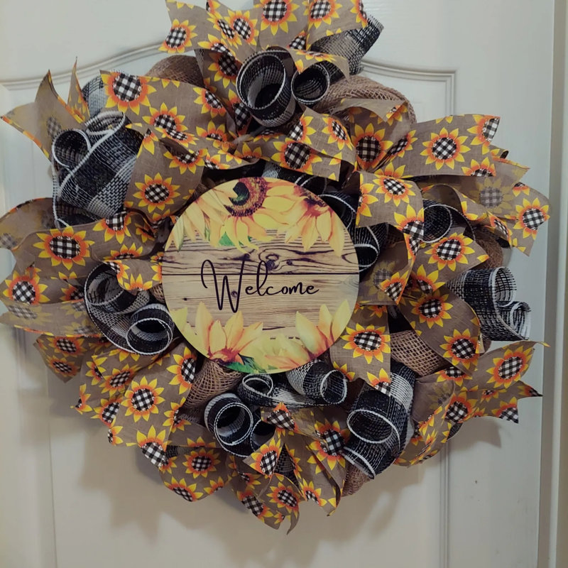 Couronne en tournesol 22 po