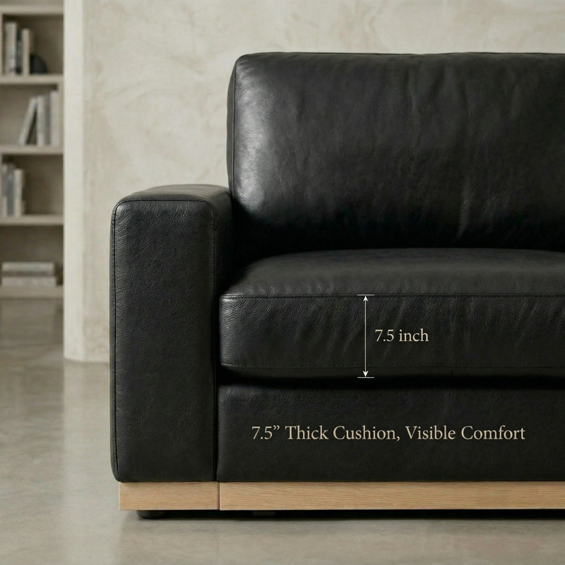 Accent Sofa Chairs, 42'' Width Oversized Armchairs In Linen Living Room,Reading,Office, Black