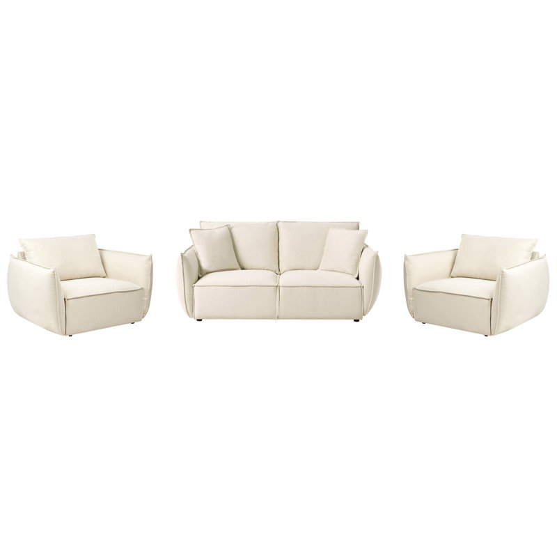 Stilla 3 - Piece Living Room Set, Light Beige