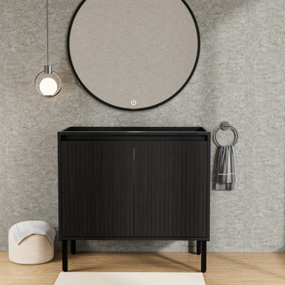 Meuble-lavabo modulaire Valdren 36 po, noir seulement