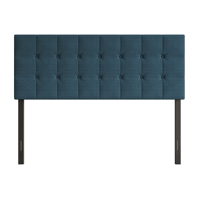 Tête de lit tapissier Muntajar, Bleu denim, Très grand