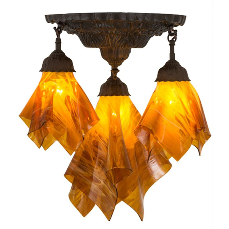 Illman Glass Semi Flush Mount