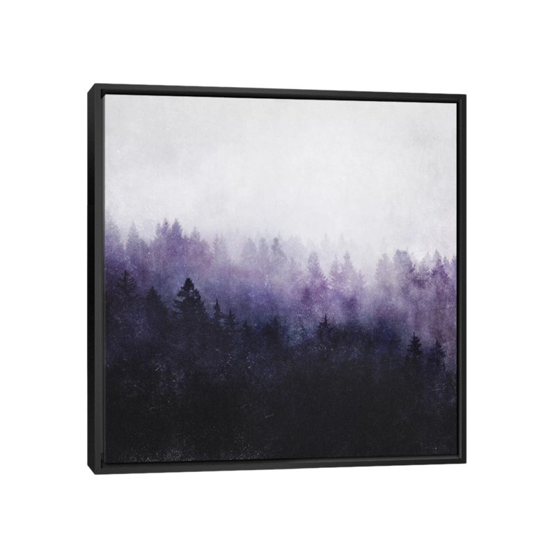 Reproduction d’art sur toile tendue, H 18 po x l 18 po x P 1,5 po, Toile avec cadre noir, Pas de tapis