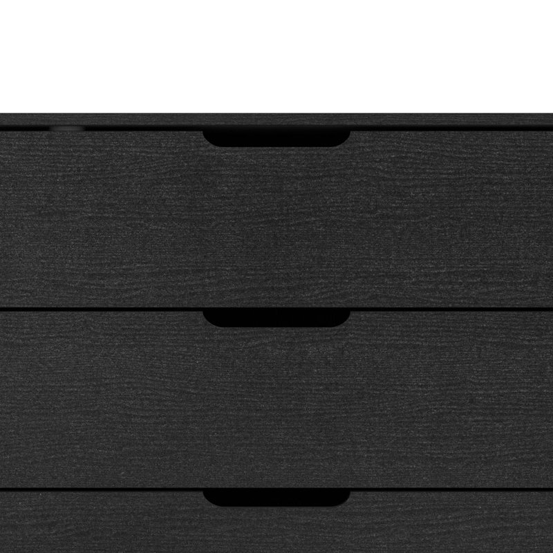 Aroob 5 Drawer 31.5'' W Dresser, Black Oak