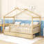 Lit en bois avec 2 tiroirs, toit et garde-corps-7425709-7425711