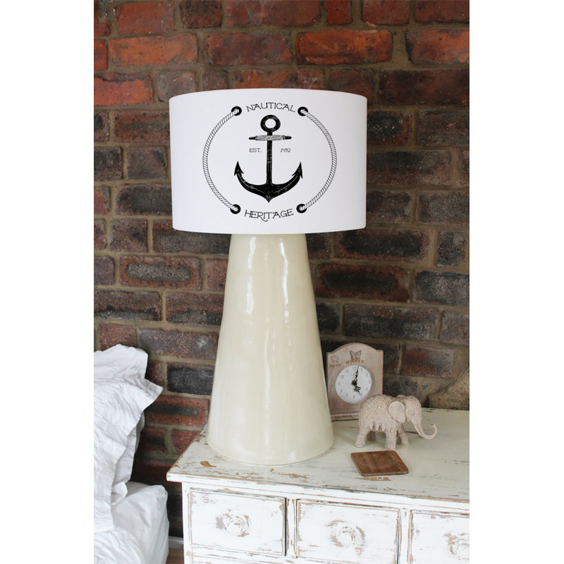 Drum Cotton Lamp Shade ( Uno ), 22cm H x 25cm W x 25cm D