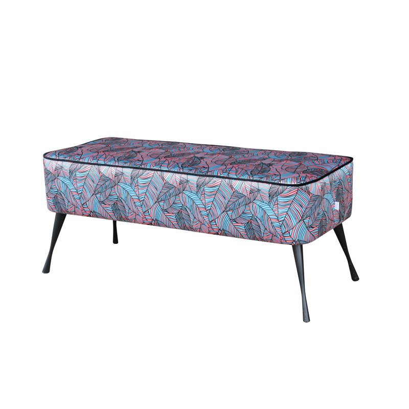 Upholstered Bench, Turquoise