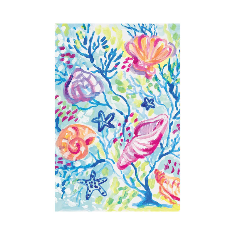 Coquillages dans le corail par Lanie Loreth - Giclée sur toile tendue avec châssis, H 26 po x l 18 po x P 1,5 po