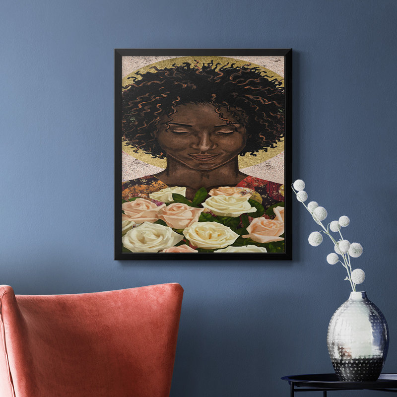 Méditation I, toile encadrée de qualité supérieure - prête à être accrochée, Noir, H 24 po x l 20 po