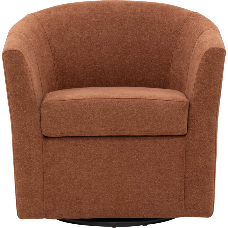 Fauteuil demi-tonneau pivotant 31 po Hansell, Argile Chloe