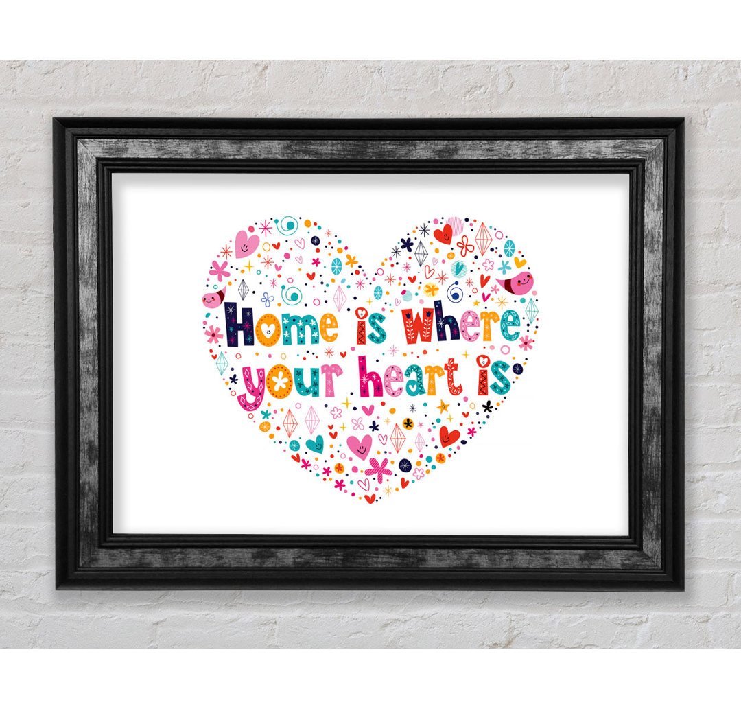 Home Is Where Your Heart Is Gerahmter Druck