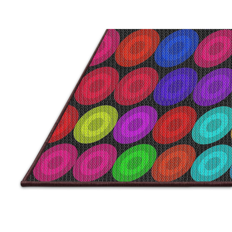 Rameriz Polka Dots Indoor Rug, Rectangle 8' x 12'