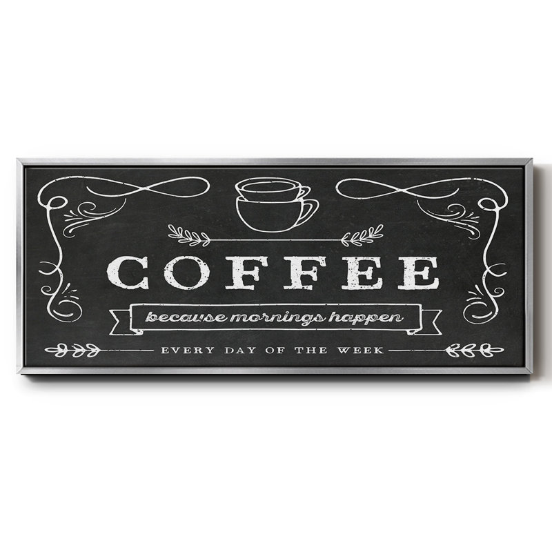 «Coffee Everyday», toile encadrée, H 24 po x l 60 po