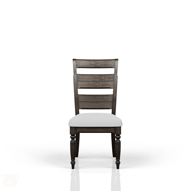 Chaise d'appoint rembourrée à dossier en échelle