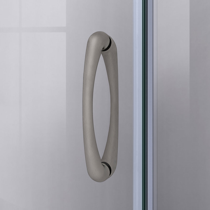 Prime 36'' Brushed Nickel and Clear Glass Shower Enclosure Kit