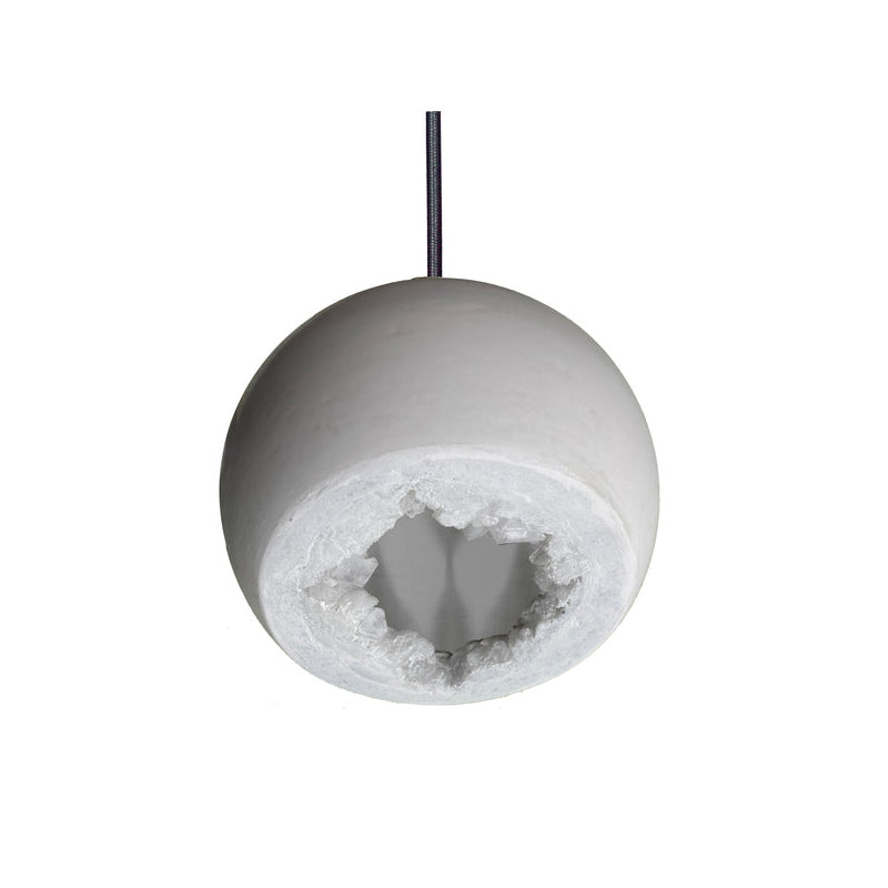 Geode 1 - Light Pendant, Matte White, Black