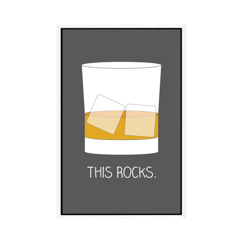 This Rocks by Benton Park Prints - Print on Canvas, 152.5 cm H x 101.5 cm W, White Framed