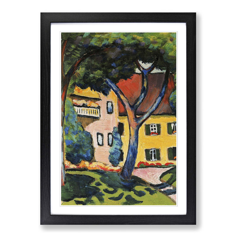 August Macke - Single Picture Frame Painting, Black