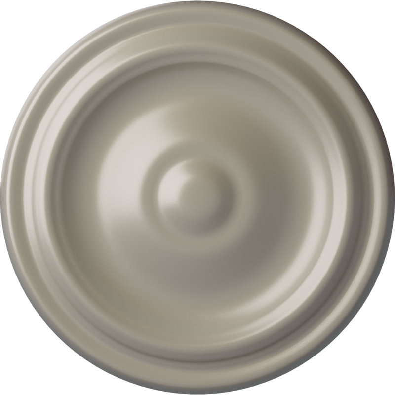 Médaillon de plafond H 9,625 po x l 9,625 po x P 1,125 po Maria, Blanc perle