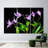 "Violete Belle" Frameless Free-Floating Reverse Printed Tempered Art Glass Panels Set