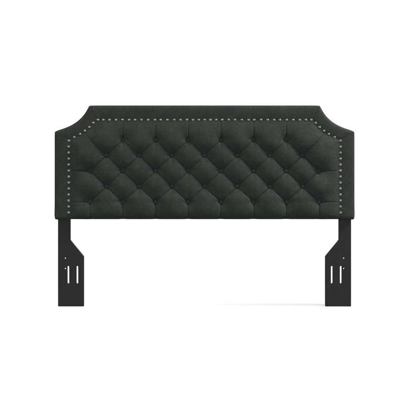 Asenet Upholstered Panel Headboard, Full/Queen, Gray