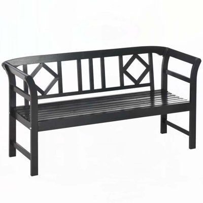 61.5" Outdoor Garden Bench, 3 Person Porch Bench