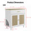 Enceinte de litière pour chat avec bloc-notes, meubles cachés pour litière, buffet de maison pour animaux en bois, armoire de rangement