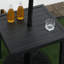Noelli Square Metal Outdoor Side Table With Umbrella Hole , 51cm cm W 51cm cm D