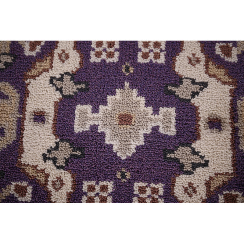 Tapis indien mauve et ivoire Oushak 3 x 10