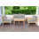 Huntington 5 Piece Teak Loveseat Seating Group with Sunbrella Cushions