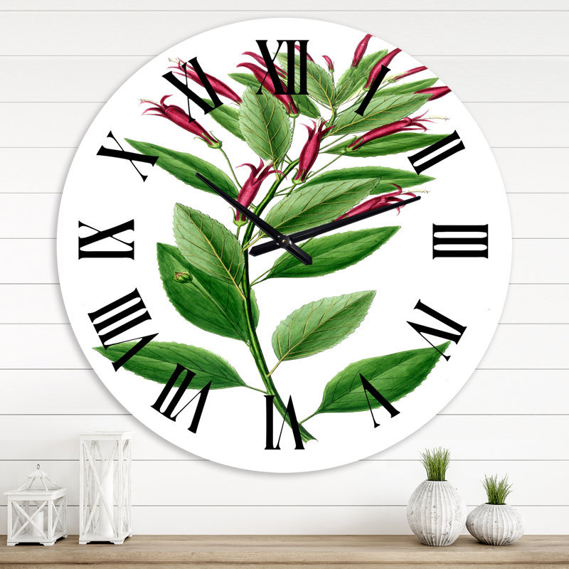 Vintage American Flora V - horloge murale traditionnelle, Grand