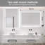 Bathroom Mirror with LED Lights, Illuminated Backlit Wall Mounted Vanity Mirror Dimmable Switch 3 Colors and Demister Pad, Horizontal/Vertical -612013317