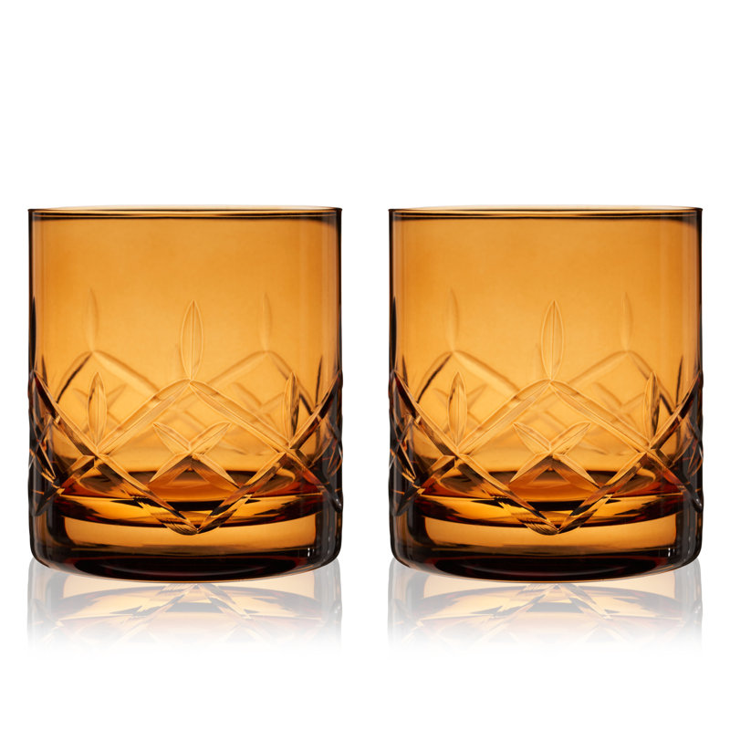 Verres à cristal en cristal taillé Admiral, Amber