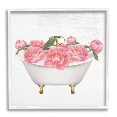 Art de giclée encadrée en forme de baignoire rétro par Lil 'Rue