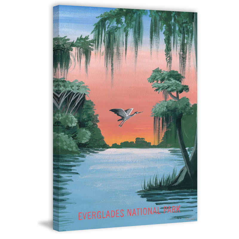 Florida Everglades - impression sur toile tendue, H 36 po x l 24 po x 1,5 po