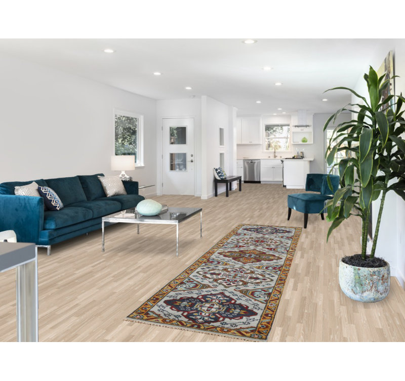 Tapis de couloir géométrique traditionnel en laine 3 x 10