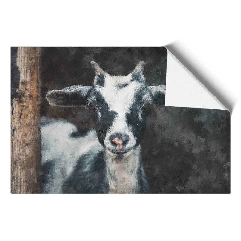 Goat Painting - Frameless Print, 21cm H x 30cm W x 0.1cm D