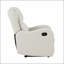 Chaise inclinable taupe avec revêtement en similicuir, assise confortable pour le salon, structure en bois massif