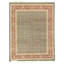 Hand Knotted Wool Oriental Area Rug in Green And Wine