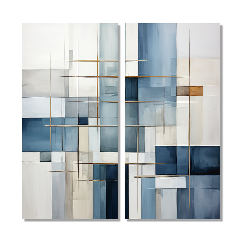 Coleon - art mural moderne blanc, H 32 po x l 32 po, Toile tendue, Ne s’applique pas