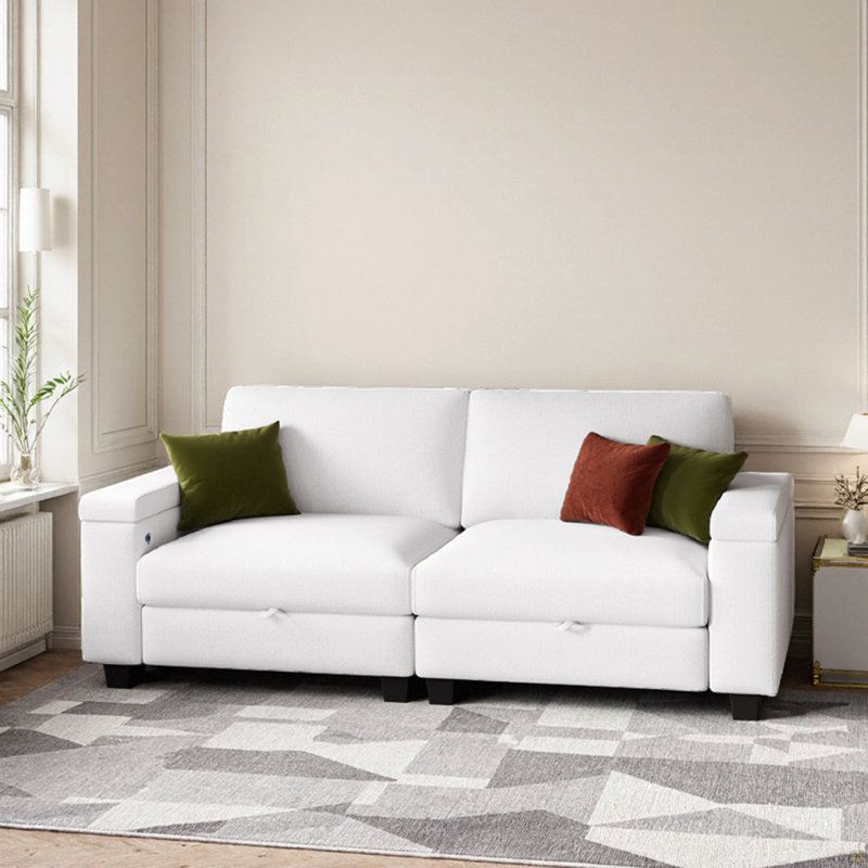 75" Modular Storage Sofa With Charging Arm