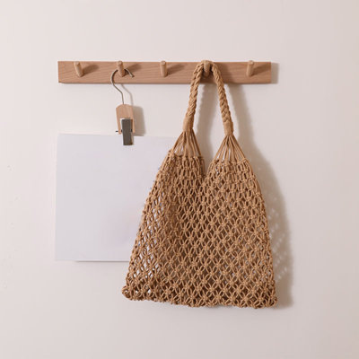 Backpack Women Straw  Crochet Backpack Flap Drawstring Shoulders Bag Casual Beach Daypack Clutch Bag Straw Purse For Girls Summer Beach Crossbody