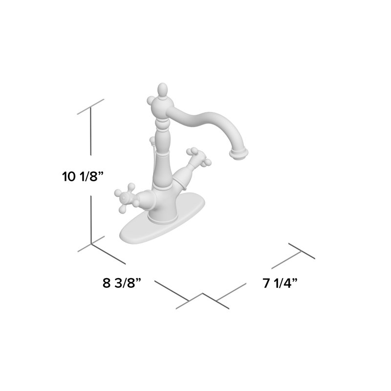 Robinet pour salle de bain à un trou Heritage, Nickel satiné