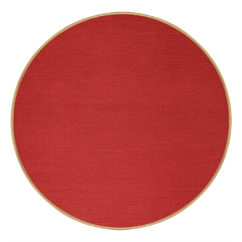 Tapis brun uni lavable à la machine, Rond 6 pi