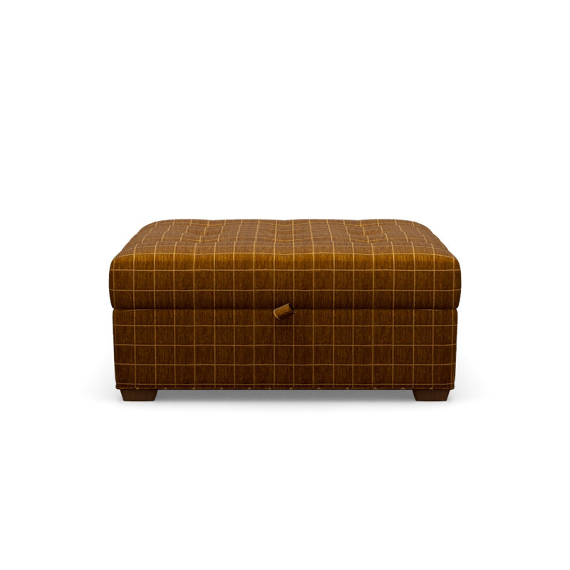 Baxter Square Ottoman, Walnut, Block 654266