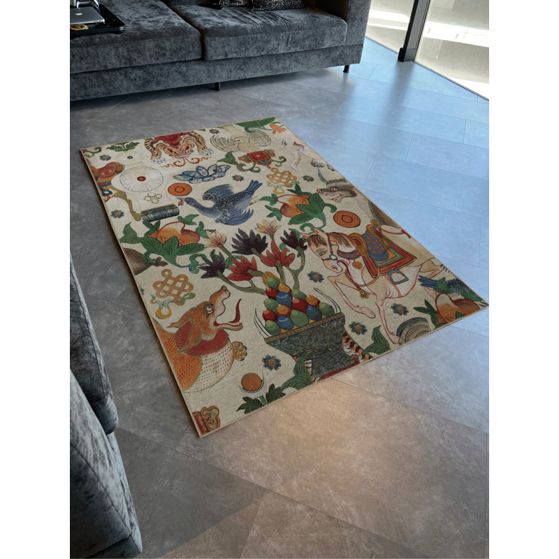 Tapis rectangulaire Wassillie, Tapis de couloir 2 pi 8 po x 9 pi 11 po